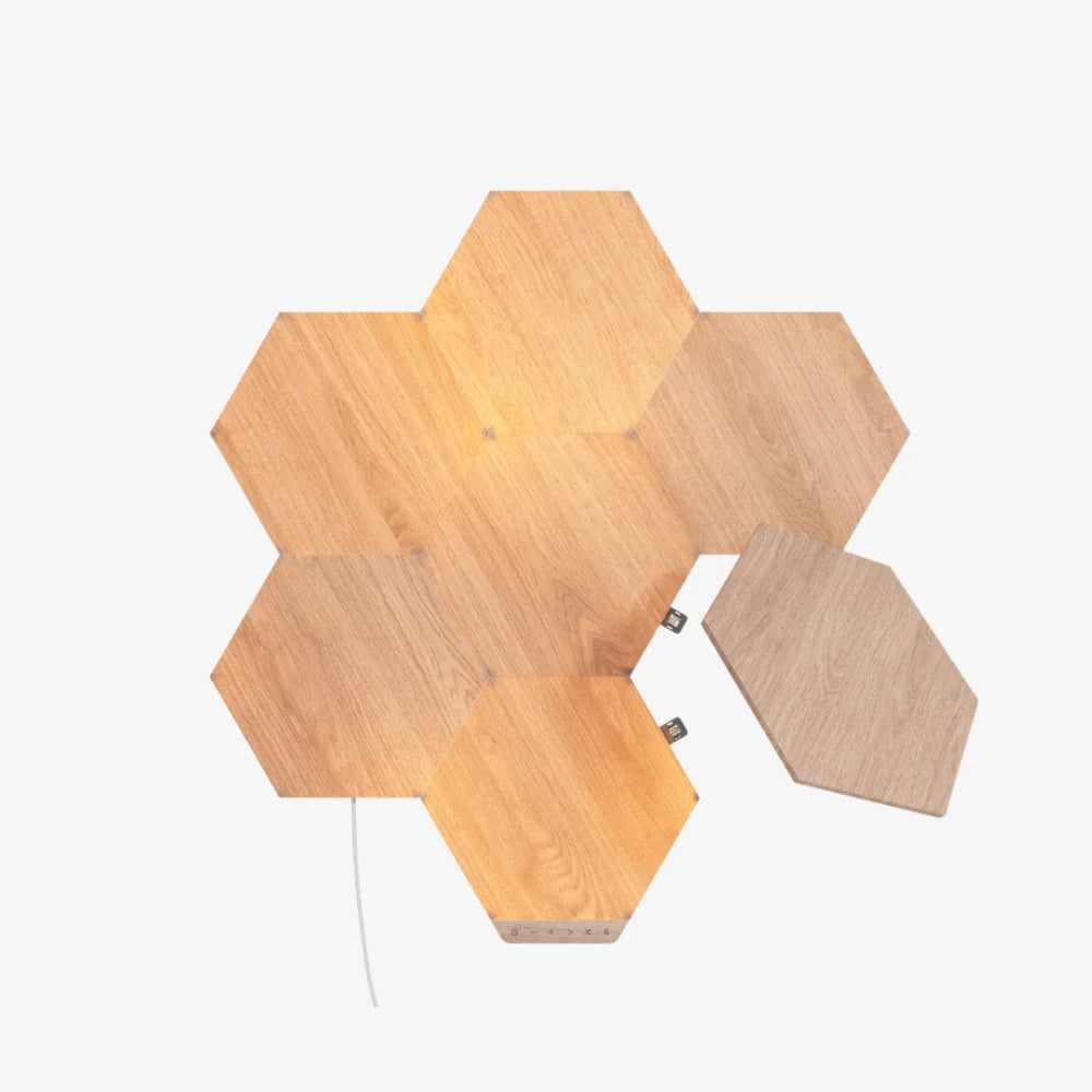 Nanoleaf Elements Hexagons Starter Kit – Birchwood – 7 Pack
