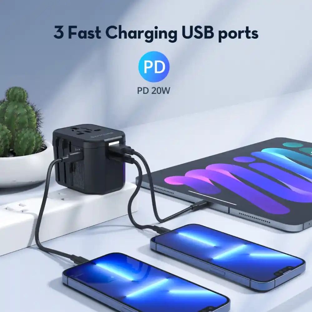 RAVPower PD Pioneer 3-Port Travel Charger