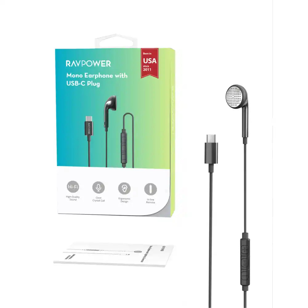 RAVPower Mono USB-C Earphones