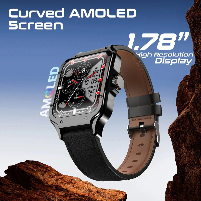 Promate xWatch-RM 1.78" Curved AMOLED Fitness Tracker Smartwatch