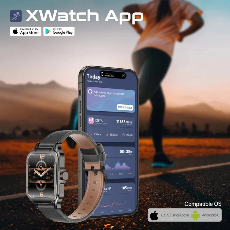 Promate xWatch-RM 1.78" Curved AMOLED Fitness Tracker Smartwatch