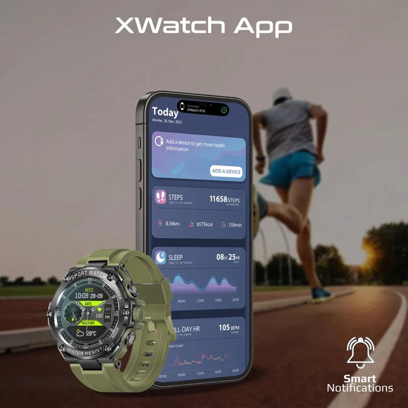 Promate xWatch-R19 1.53" Round Fitness Tracker Smartwatch