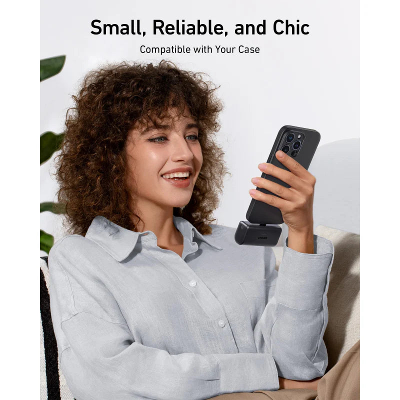 Anker Nano Power Bank (22.5W, Built-In USB-C Connector)- White