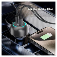 Earldom ES-CC55 75W Car Charger with Retractable Cable