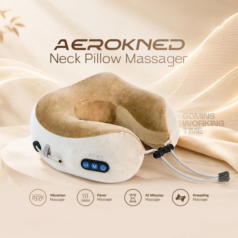 Pawa Aerokned Neck Pillow Massager with Kneading & Vibration