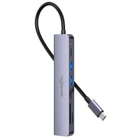Porodo Blue 7-Port USB-C Hub with 4K HDMI