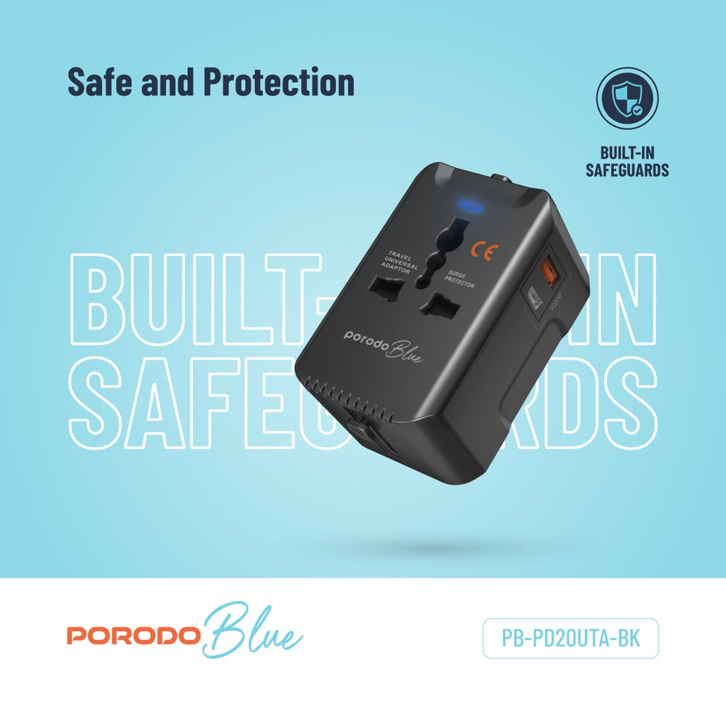Porodo Blue PD 20W Travel Adapter