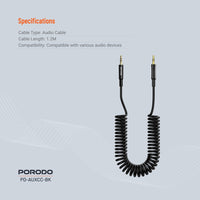 Porodo AUX 3.5 to 3.5 Coil Cable 1.2M