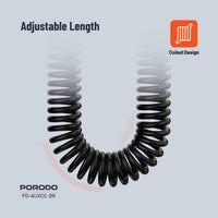Porodo AUX 3.5 to 3.5 Coil Cable 1.2M