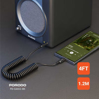 Porodo Type C to AUX Coil Cable 1.2M