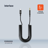 Porodo Type C to AUX Coil Cable 1.2M