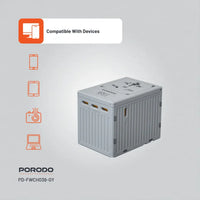 Porodo 5-Port GaN Universal Travel Charger