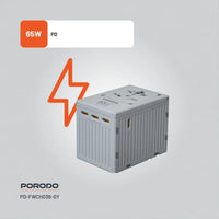 Porodo 5-Port GaN Universal Travel Charger