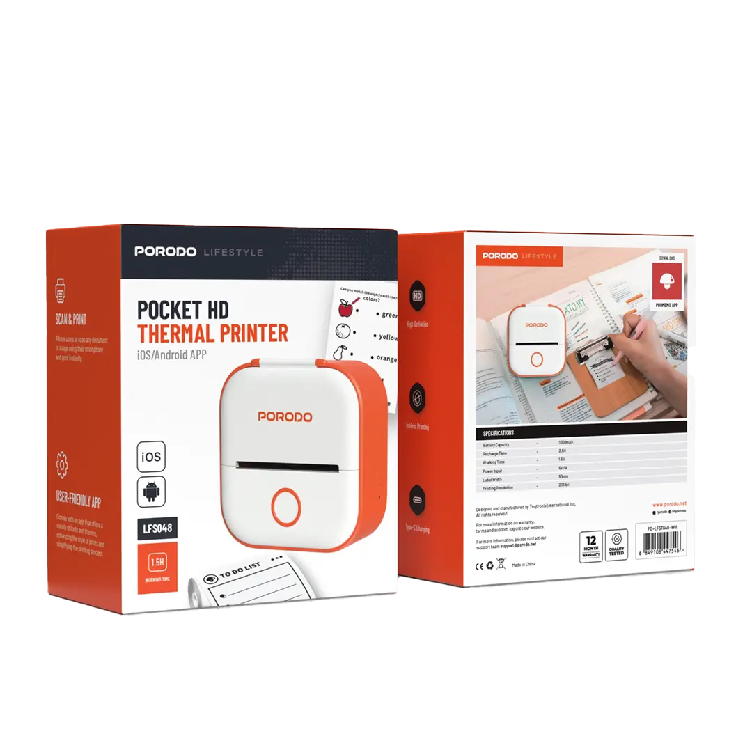 Porodo Lifestyle Pocket HD Thermal Printer