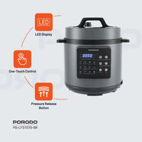 Porodo Lifestyle 1300W Electric Pressure Cooker 6L