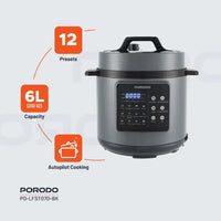 Porodo Lifestyle 1300W Electric Pressure Cooker 6L