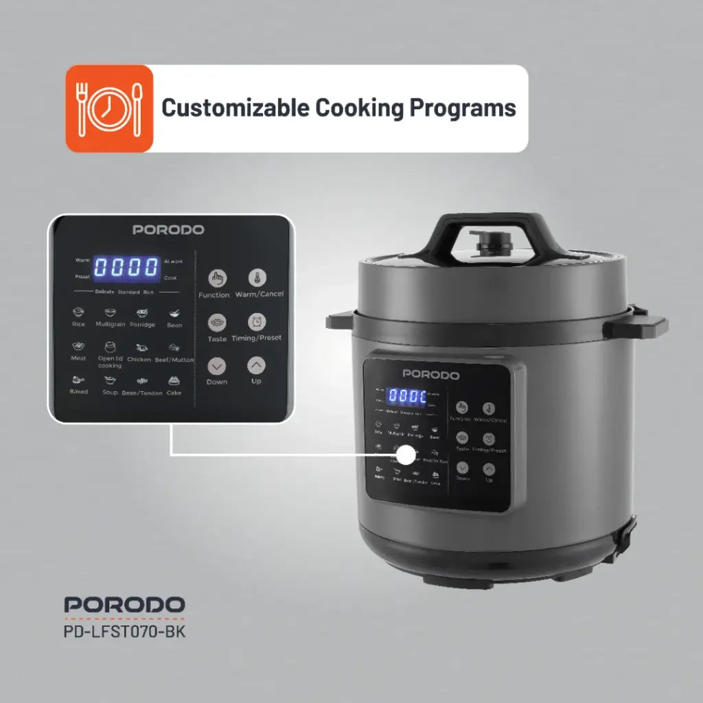 Porodo Lifestyle 1300W Electric Pressure Cooker 6L