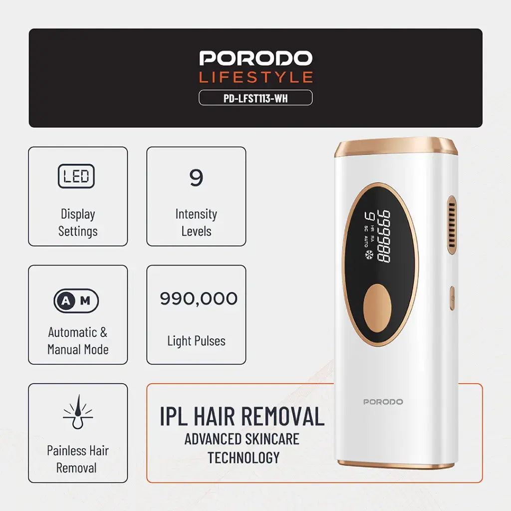 Porodo Lifestyle LFS113 IPL Hair Removal Device