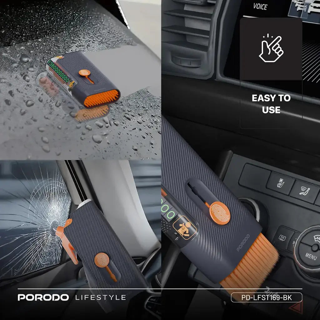 Porodo Lifestyle Vehicle Emergency Kit And Tool Cleaner