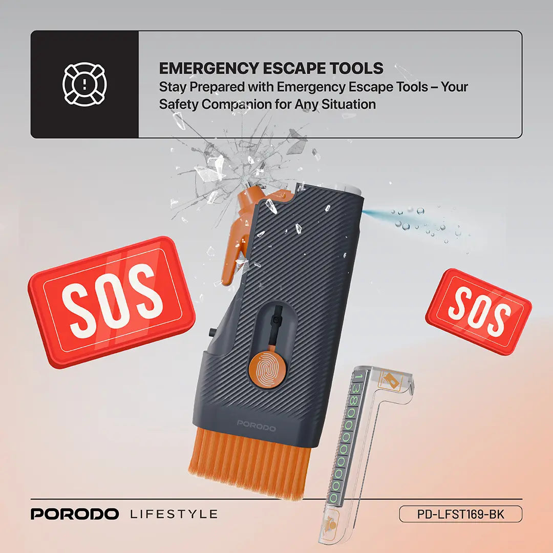 Porodo Lifestyle Vehicle Emergency Kit And Tool Cleaner