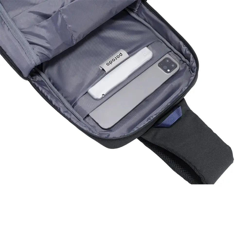 Porodo Lifestyle Crossbody Sling Bag with Fingerprint Lock