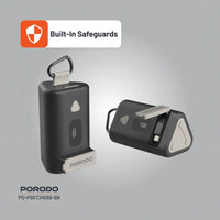 Porodo 15000mAh Power Bank with Retractable USB-C Cable