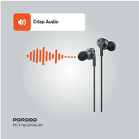 Porodo Stereo Earphones Type C Connector with 14 mm speakers