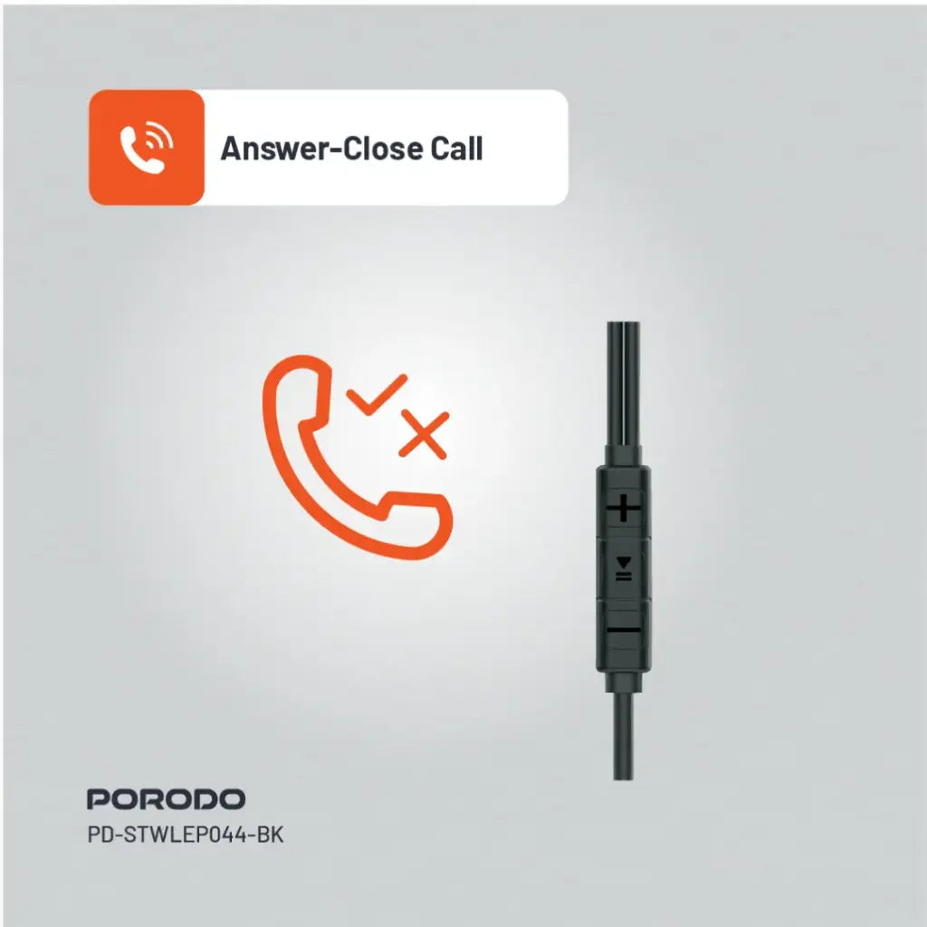 Porodo Stereo Earphones Type C Connector