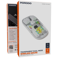 Porodo Transparent Mouse 2.4G and Bluetooth Dual Mode