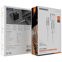 Porodo 2-in-1 MagSafe 3 Charging Cable 1.2m