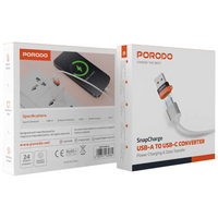 Porodo SnapCharge USB-A to USB-C Adapter