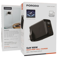 Porodo GaN 100W Multi-Port Wall Charger