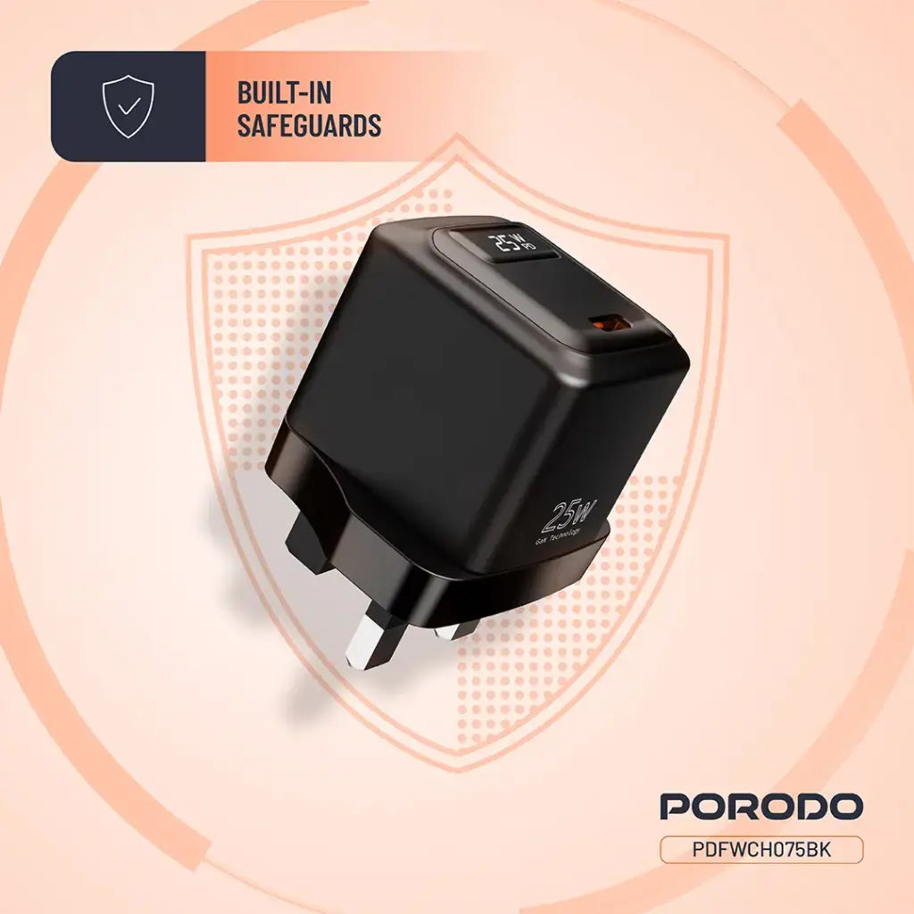 Porodo GaN 25W USB-C Wall Charger