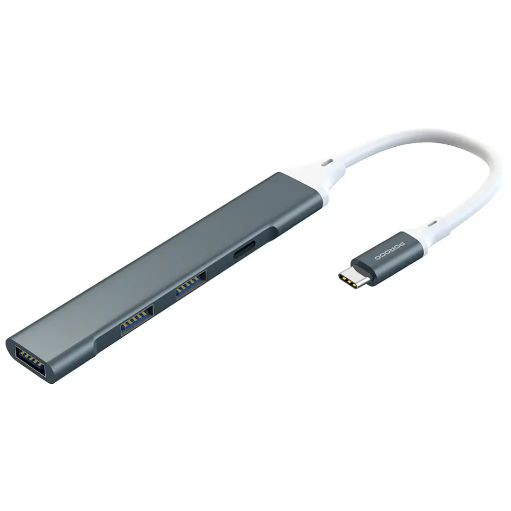 Porodo Aluminum Multi-Port USB-C Hub