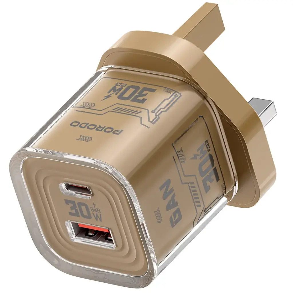Porodo Tezclarte 30W GaN Dual-Port Wall Charger
