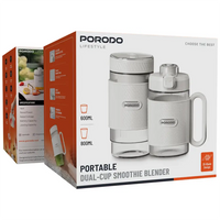 Porodo Lifestyle Portable Dual-Cup Smoothie Blender