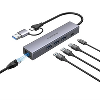 Porodo 5-in-1 PD Multi-Port Hub with 5Gbps Transfer