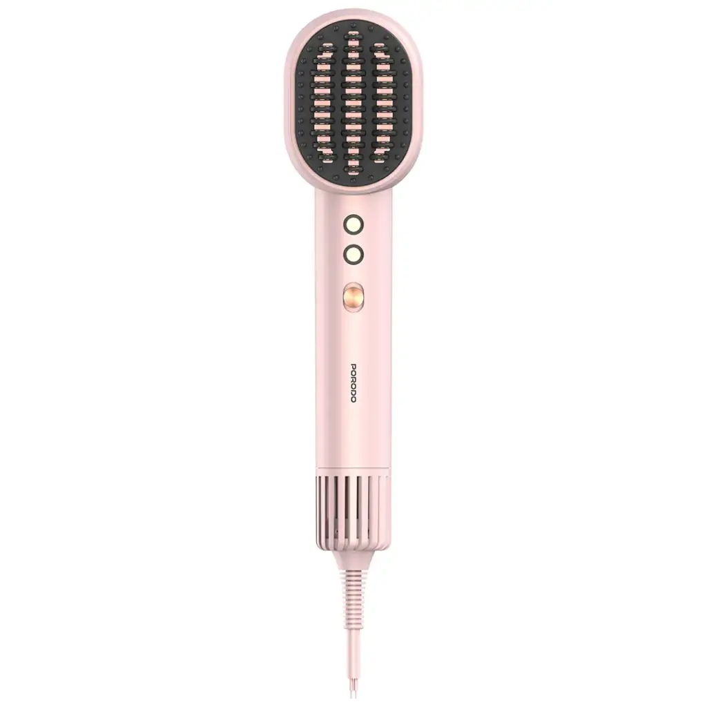 Porodo 2-In-1 Hair Dryer & Straightener Brush with Smart Temperature Control