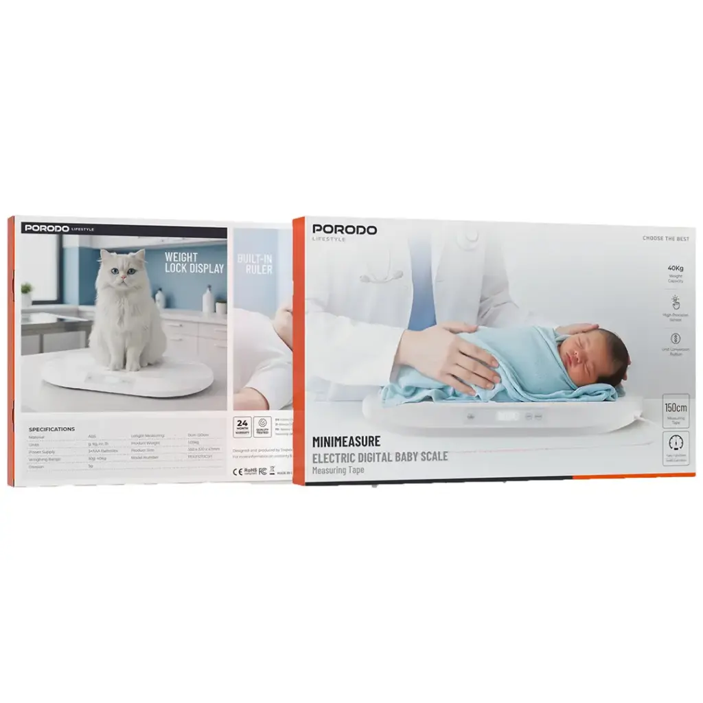 Porodo Lifestyle Digital Baby Scale with Measuring Tape