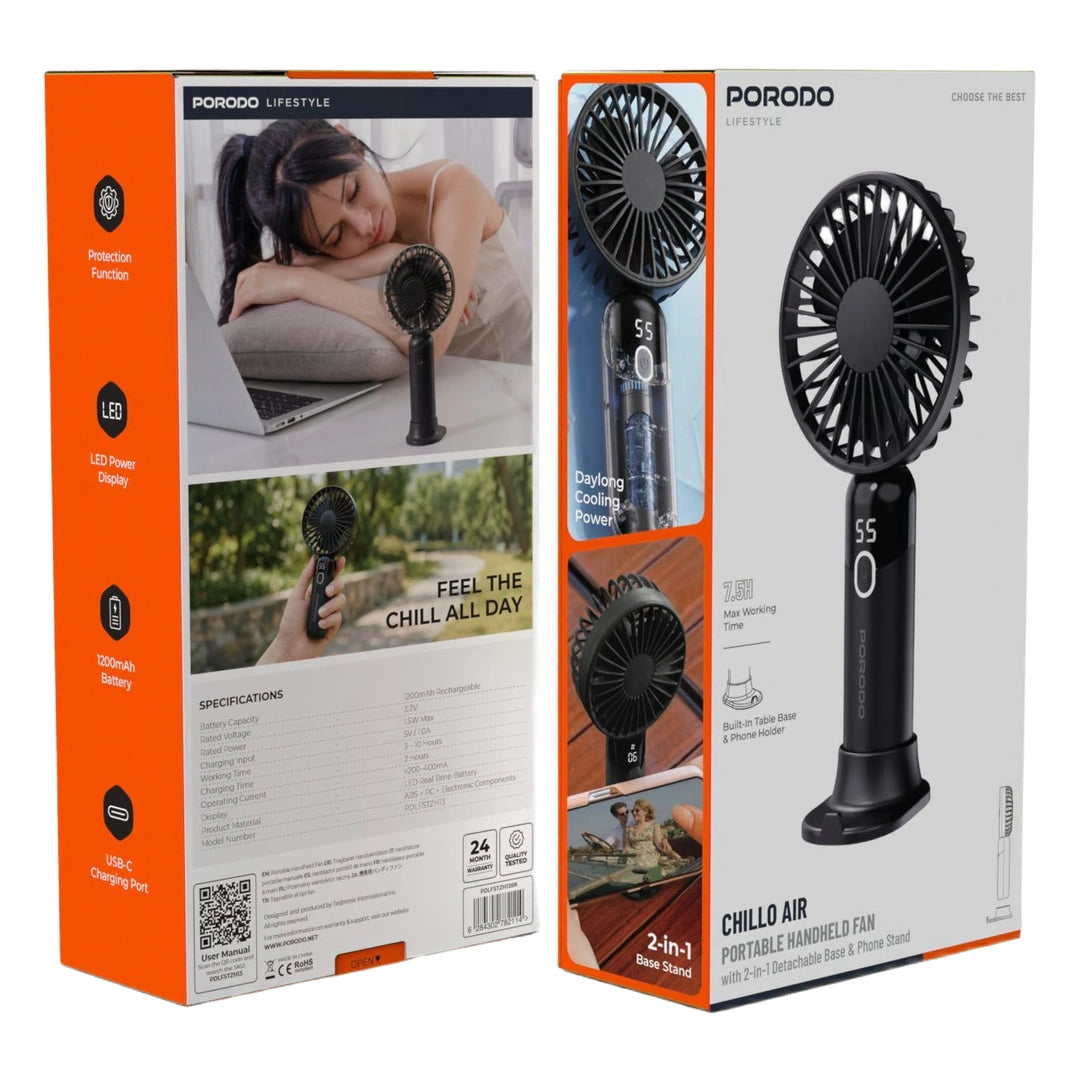 Porodo Lifestyle Chillo Air Handheld Fan