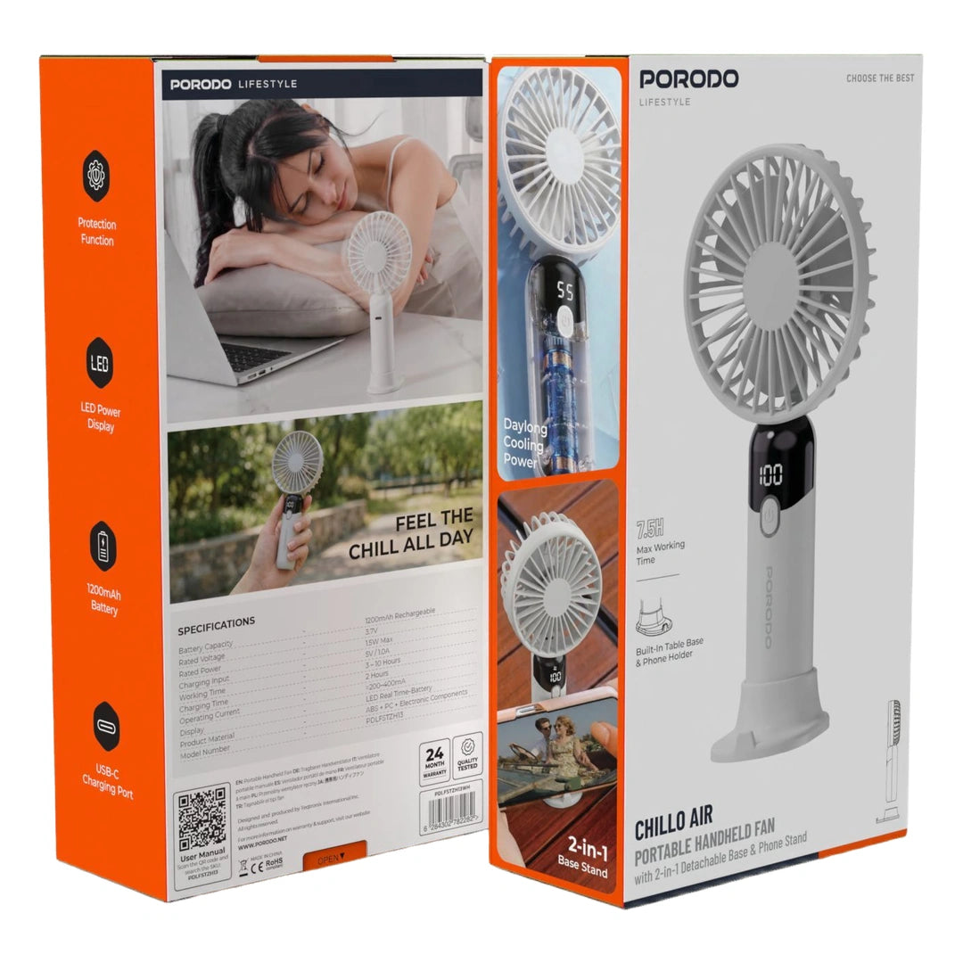 Porodo Lifestyle Chillo Air Handheld Fan