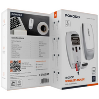Porodo Wireless Mouse 1600DPI with Card Reader