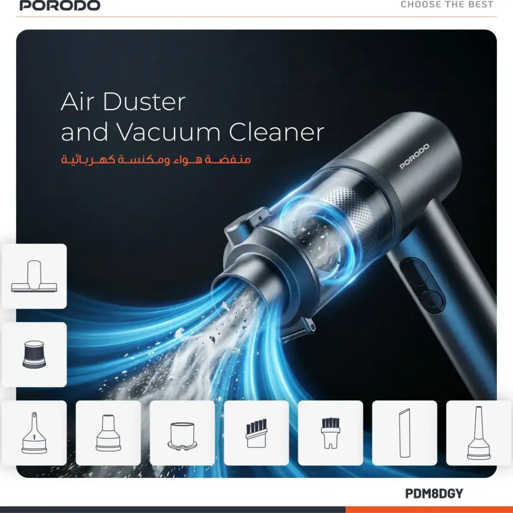 Porodo Tornado Pro Air Duster & Vacuum Cleaner