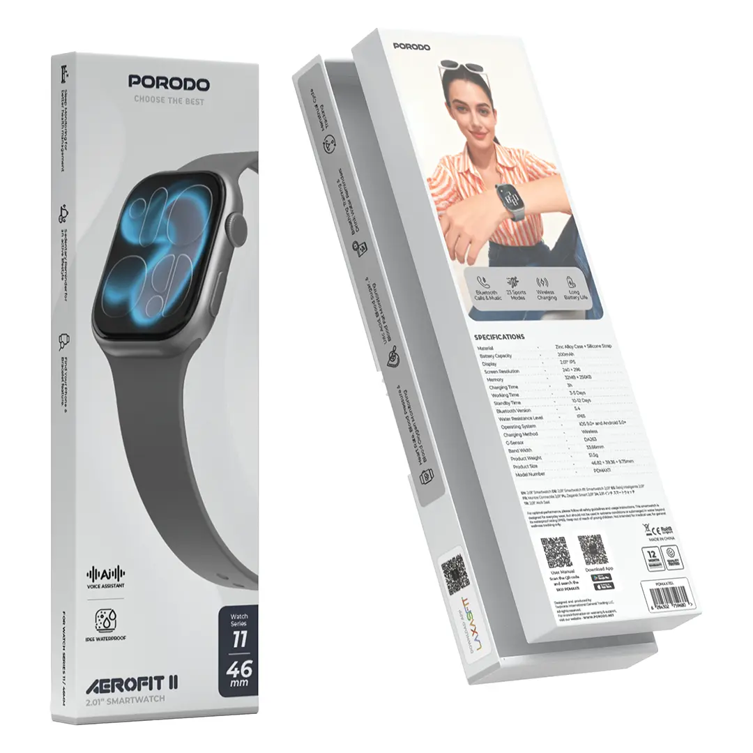 Porodo AeroFit  II 2.01" Smart Watch