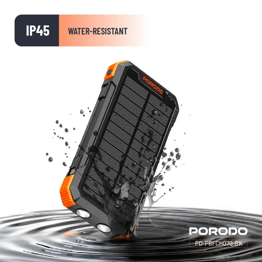 Porodo Power Bank 20000mAh 4-Panel Solar
