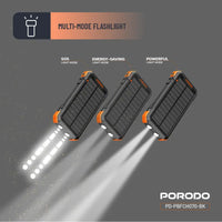 Porodo Power Bank 20000mAh 4-Panel Solar