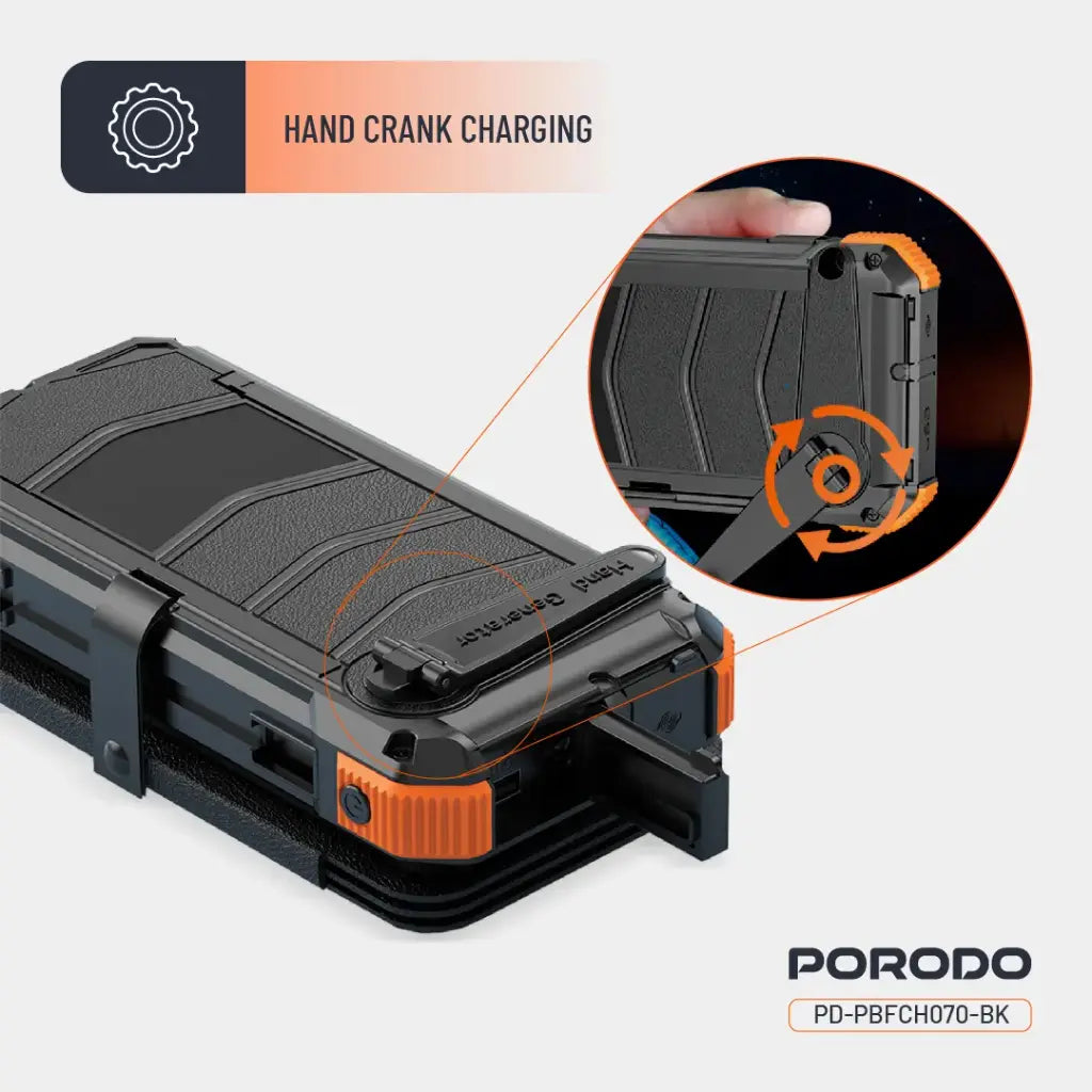 Porodo Power Bank 20000mAh 4-Panel Solar