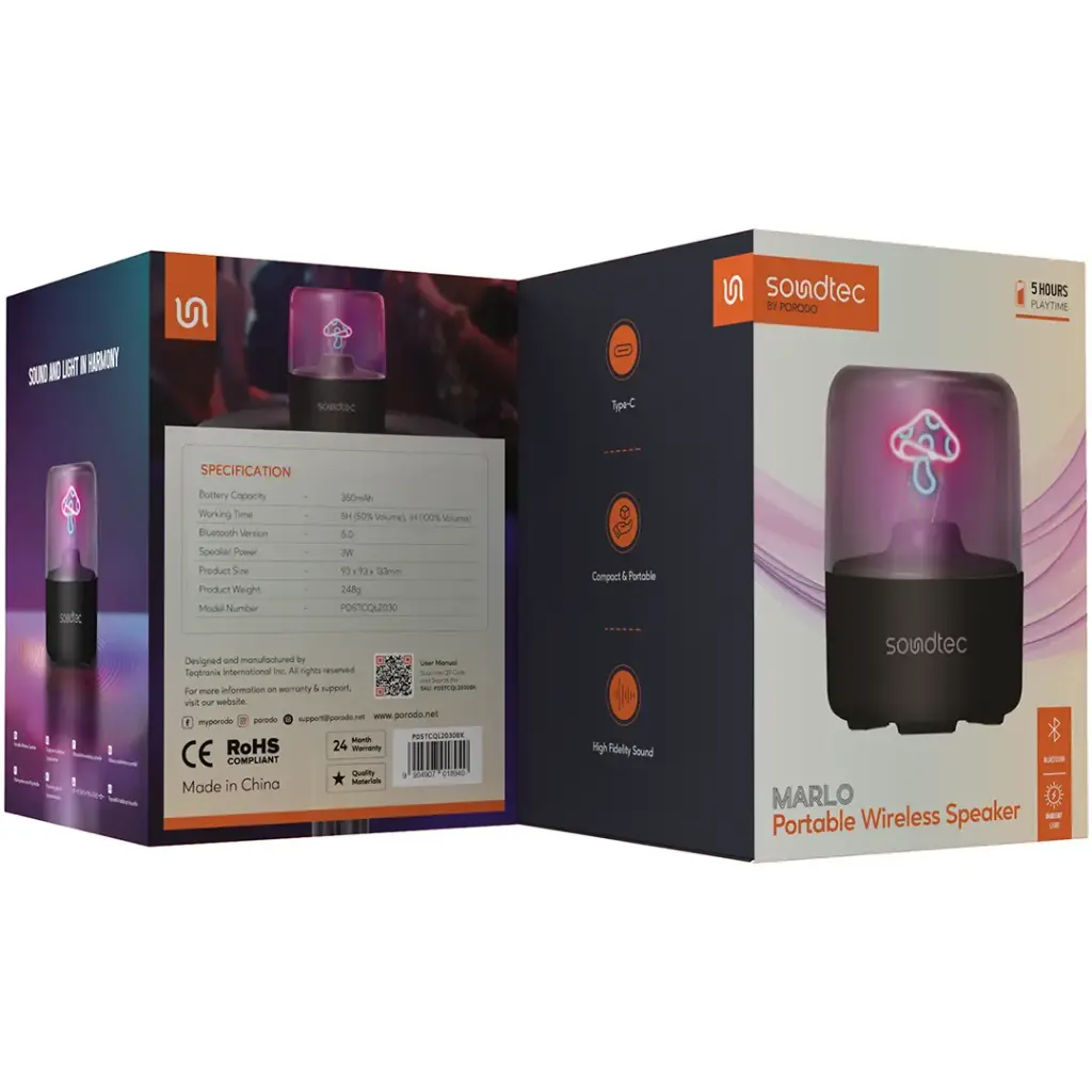 Porodo Soundtec Marlo Portable Wireless Speaker