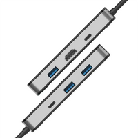 Porodo 6-in-1 USB-C Hub with Digital Display