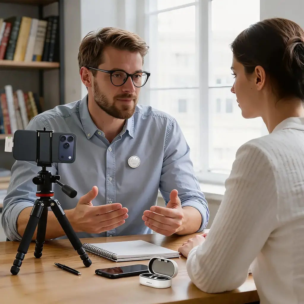Porodo Lavalier Microphones with Lightning Adapter